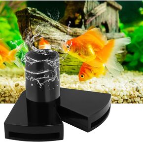 Aquarium Water Outlet, Acrylic Fish Tank Double Duckbill Nozzle Rotate Flowing Pipe Water Outlet Return Aquarium Extended Rotating Water Outlet Fish Tank Pump Fitting