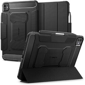 Spigen Rugged Armor Pro Designed for iPad Pro 11 inch Case M4 (2024) with Pencil Holder - Black