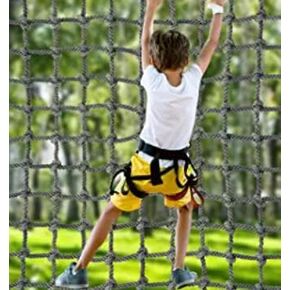 3.3' X 6.6' Polyester Playground Net, Heavy Duty Large Military Climbing Cargo Net, Kids Safety Protection Net, Rope Ladder, Swingset, for Kids & Adult, Indoor & Outdoor, Treehouse, Jungle Gyms …