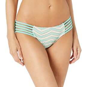 Luli Fama Women's Standard Malecon Braided Side Full Coverage Bikini Bottom Swimwear