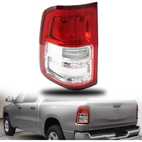 munirater 1-Pc Driver Side Rear Tail Light Assembly with Chrome Bezel Replacement for 2019-2023 Ram 1500 CH2800221, 55112989AE