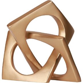 DOVDOV Geometric Cube Blue Knot Decorations, Geometric Sculptures, Modern Home Decorations for Home Decor Accents, Dining Tables, bookcases, Consoles, entryway Tabletop centrepieces