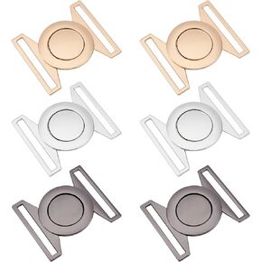 BENECREAT 8 Sets 2 Colors Side Mental Belt Buckles, 1.7x1 Metal Hook Buckle Release Buckle Fastening Belt Accessories for DIY Waist Belt Hand Sewing Harness Webbing Craft