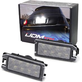 iJDMTOY OEM-Fit 3x Brighter 8-SMD LED CAN-bus Error Free License Plate Lights Compatible With Fiat 500, Maserati Levante; Compatible With Jeep Grand Cherokee, Powered by 8-SMD Xenon White LED Diodes