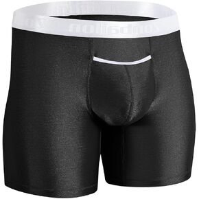 Men's Ice Silk Boxer Briefs, Moisture-wicking Breathable Underwear with Stretchy Waistband, Anti-Chafing, Soft