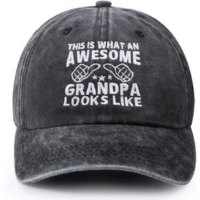 Grandpa Gifts, Grandpa Hats for Men, Birthday Fathers Day Grandparents Day Gifts for Grandpa, Adjustable Baseball Cap