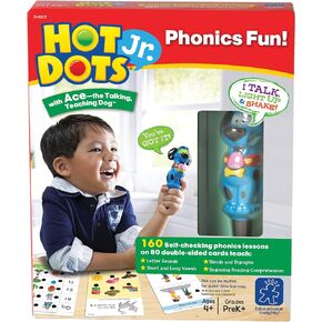 Educational Insights Hot Dots Jr. Phonics Fun Set with Interactive Pen, Learn to Read Workbook, 160 Lessons for Homeschool & Classroom, Ages 3+
