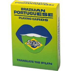Brazilian Portuguese Lingo Playing Cards | Travel Flashcards | Learn Brazilian Vocabulary in A Fun & Easy Way | 52 Essential Translations