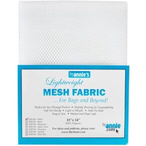 بواسطة Annie Mesh Lite الوزن الأبيض 18 بوصة × 54 بوصة SUP209-WH