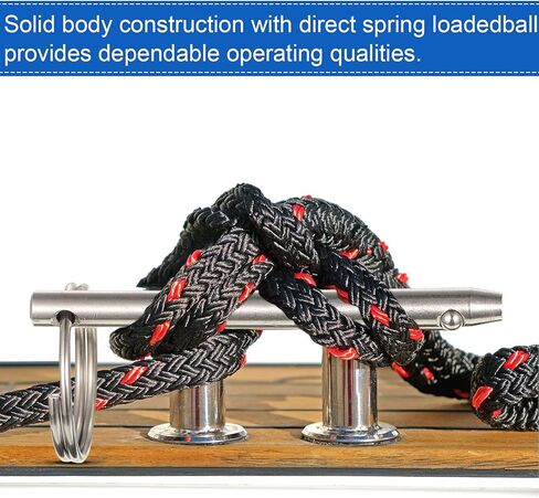 دبوس سريع التحرير من الفولاذ المقاوم للصدأ 316 مع كابل حبل يمنع فقدان قطر 1/4 بوصة بيميني دبوس علوي ملحقات القارب توريد الأجهزة البحرية (4) in Kuwait