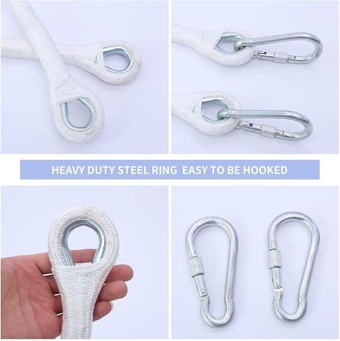 13ft Safety Balcony Fire Escape Ladder with Hooks Carabins | 2 Story for Adults and Kids |Reusable Multi-use for Treehouse|Weight Capacity up to 2000 lb in Kuwait