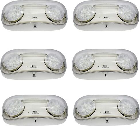 Outdoor Rated High Output White LED Emergency Light (Bug Eyes) with Battery Backup, Wet Location Listed, 90-Minute Minimum Capacity, 120V-277V | 1 PACK in Kuwait