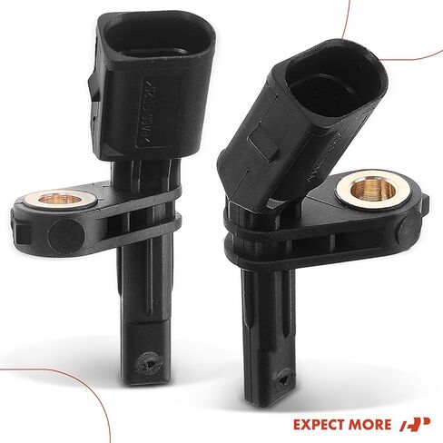 A-Premium ABS Wheel Speed Sensor Compatible with Volkswagen & Audi & Porsche & Seat Models - Jetta, Jetta City, Passat, Passat CC, Golf, Tiguan, Beetle, A3, A3 Quattro, CC, Eos, GTI, TT - 2-PC Set in Saudi Arabia