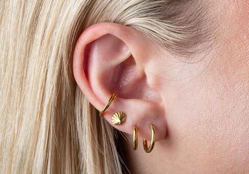 18GA F-136 Implant Grade Titanium 2mm Thick Hinged Round Hoop Earrings, Sold as a Pair in Saudi Arabia