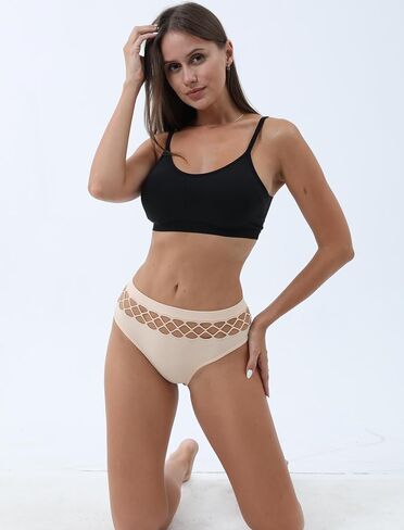 High Waisted Thongs for Women Thong Underwear No Show Panties Seamless High Rise Thongs for Womens in Saudi Arabia