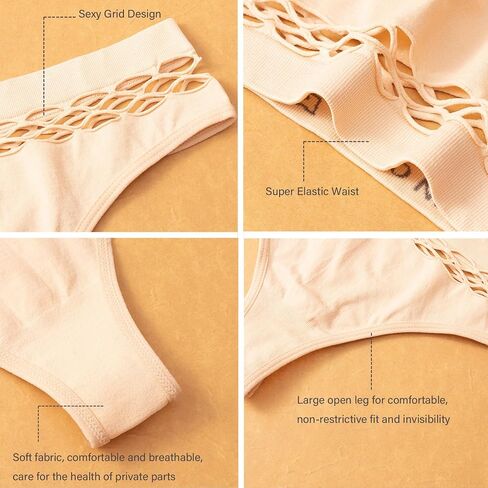 High Waisted Thongs for Women Thong Underwear No Show Panties Seamless High Rise Thongs for Womens in Saudi Arabia