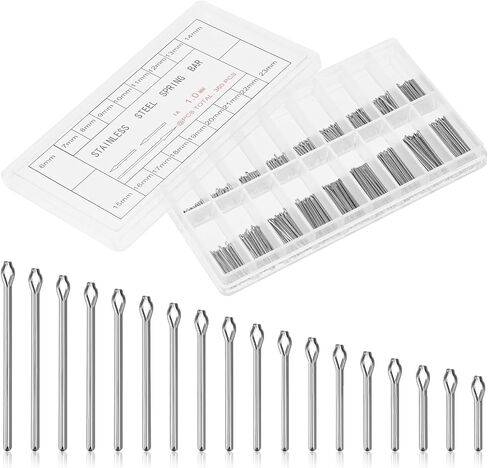 360 Pieces 6-23mm Watch Band Link Cotter Pin Assortment Watch Band Spring Bars Stainless Steel Watch Bracelet Pin for Watch Band Repair Kit, Dia. 0.8mm in Saudi Arabia