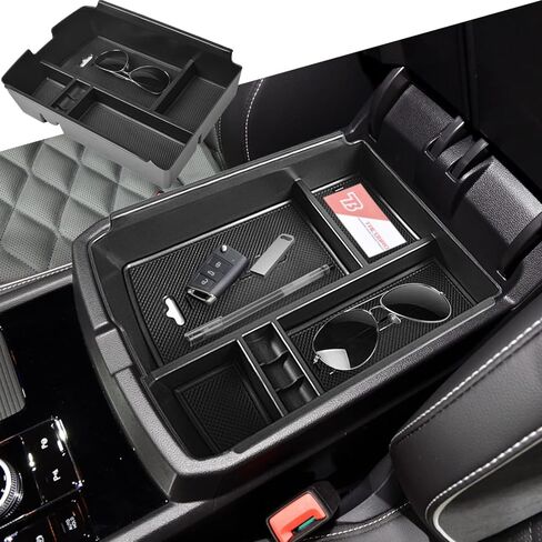 TACOBRO Center Console Organizer Tray Compatible with Atlas Accessories 2018 2019 2020 2021 2022 2023 Cross Sport Armrest Glove Box Secondary Storage Divider ABS Materials - Black Trim in Saudi Arabia