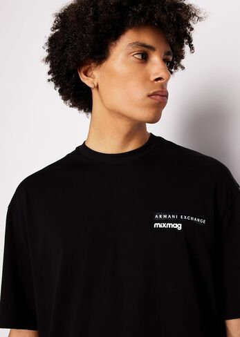 Emporio Armani Men's Comfort Fit Limited Edition Cotton Armani Exchange X Mix Mag Tee in Saudi Arabia