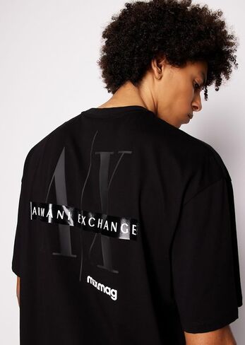 Emporio Armani Men's Comfort Fit Limited Edition Cotton Armani Exchange X Mix Mag Tee in Saudi Arabia