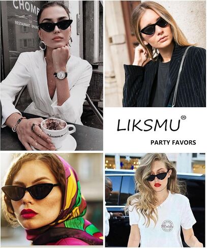 Cat Eye Sunglasses for Women Vintage Retro Narrow Cateye Frame Trendy Sun Glasses in Saudi Arabia