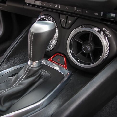 Compatible with Chevrolet Camaro 2017-2023, Emergency Warning Light Switch Button Cover Trim (Red) in Saudi Arabia