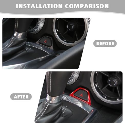 Compatible with Chevrolet Camaro 2017-2023, Emergency Warning Light Switch Button Cover Trim (Red) in Saudi Arabia