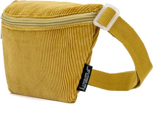 FYDELITY 70s CORDUROY TAN Fanny Pack حقائب كروس للنساء للمهرجانات، حقائب صغيرة لطيفة للنساء، إكسسوارات عصرية للحفلات الموسيقية، حزمة مراوح للرجال والنساء، خصر أنيق، ورك بوم نحيف in Kuwait
