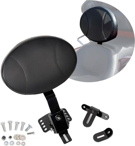 ECOTRIC Adjustable Plug-in Driver Rider Backrest Kit for 1988-2023 Harley Touring FLTR FLHT,with a Removable Back Pocket in Saudi Arabia