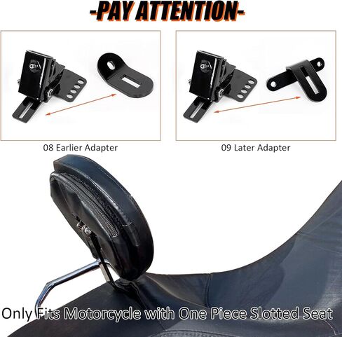 ECOTRIC Adjustable Plug-in Driver Rider Backrest Kit for 1988-2023 Harley Touring FLTR FLHT,with a Removable Back Pocket in Saudi Arabia