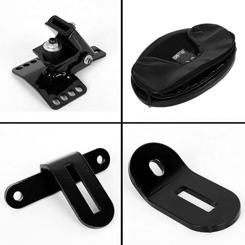 ECOTRIC Adjustable Plug-in Driver Rider Backrest Kit for 1988-2023 Harley Touring FLTR FLHT,with a Removable Back Pocket in Saudi Arabia