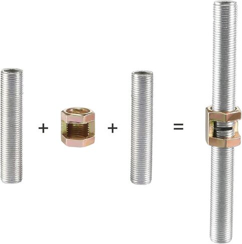 PATIKIL 1/8IP to M12x1mm Hex Coupling Nut, 10 Pack Female Thread Connector 25mm Hexagonal Sleeve Nut Rod Bar Stud Tube Joint Adapter Hardware for Lamp Repair in Saudi Arabia