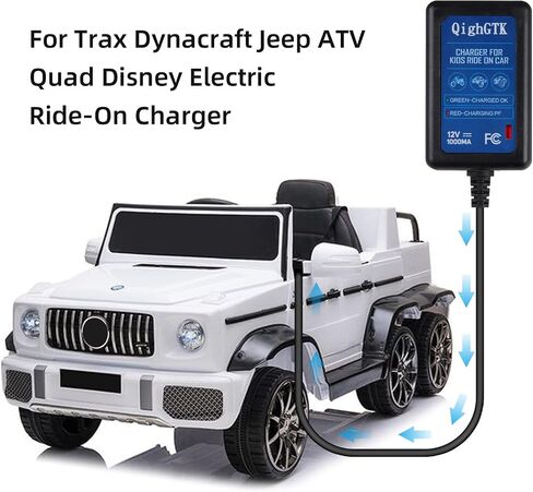 شاحن 12 فولت للأطفال أثناء الركوب على ألعاب السيارات، شاحن بطارية 12 فولت لأفضل اختيار للمنتجات Wrangler SUV Kid Trax Dynacraft Toy Car 12v Universal Charger Baby Electric Battery Power Supply in Saudi Arabia