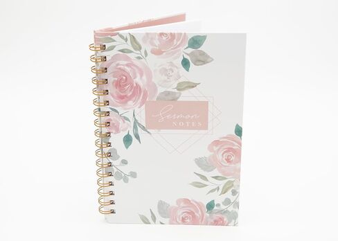 Sermon Notes Notebook, Sprial Sermon Notes Notebook, Hardcover Sermon Notes Notebook, Church Notes Notebook, Church Notes Journal, Teens, Christian gifts for women (Dark Floral Sermon Notes) in Saudi Arabia