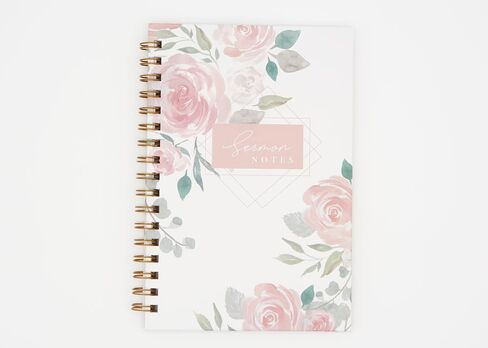 Sermon Notes Notebook, Sprial Sermon Notes Notebook, Hardcover Sermon Notes Notebook, Church Notes Notebook, Church Notes Journal, Teens, Christian gifts for women (Dark Floral Sermon Notes) in Saudi Arabia