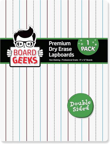 Small Dry Erase Board for Kids - White Board for Kids - Personal Whiteboard | Durable, Portable Kids Mini Whiteboard | Double Sided Small White Boards | Lined and Plain, 9"x12" (1 Pack) in Saudi Arabia