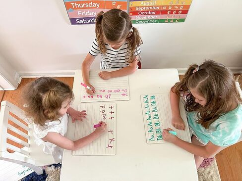 Small Dry Erase Board for Kids - White Board for Kids - Personal Whiteboard | Durable, Portable Kids Mini Whiteboard | Double Sided Small White Boards | Lined and Plain, 9"x12" (1 Pack) in Saudi Arabia