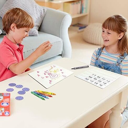 Small Dry Erase Board for Kids - White Board for Kids - Personal Whiteboard | Durable, Portable Kids Mini Whiteboard | Double Sided Small White Boards | Lined and Plain, 9"x12" (1 Pack) in Saudi Arabia