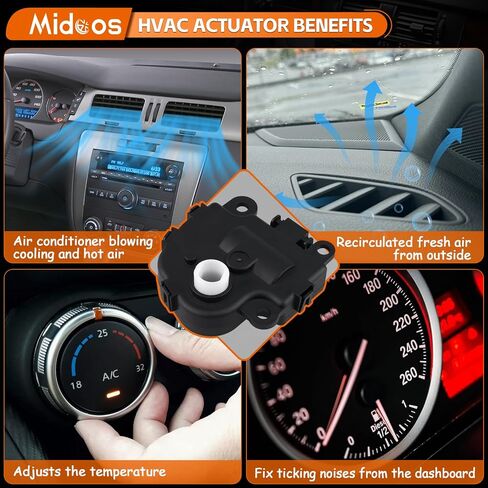 2 قطعة سخان محرك باب الهواء HVAC، مشغل باب مزيج متوافق مع تشيفي إمبالا 2004-2013 كورفيت ماليبو بويك كاديلاك بونتياك-سخان محرك باب مزيج الهواء 604-108، 1574122، 15844096 in Kuwait