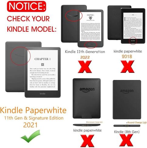 T Tersely Crystal Clear Case Cover for All-New Kindle Paperwhite (11th Generation-2021, 6.8 inch) or Kindle Paperwhite Signature Edition, Shockproof Thin Silicone Case (Transparent) in Saudi Arabia