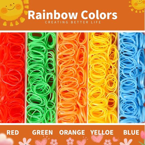 YGDZ Elastic Hair Bands, 5 Colors 600 pcs Hair Ties, Mini Hair Rubber Bands, Elastic Hair Ties for Girl, Ponytail Holders, Hair Accessories for Men, Women, Toddler, Neutral Colors in Saudi Arabia