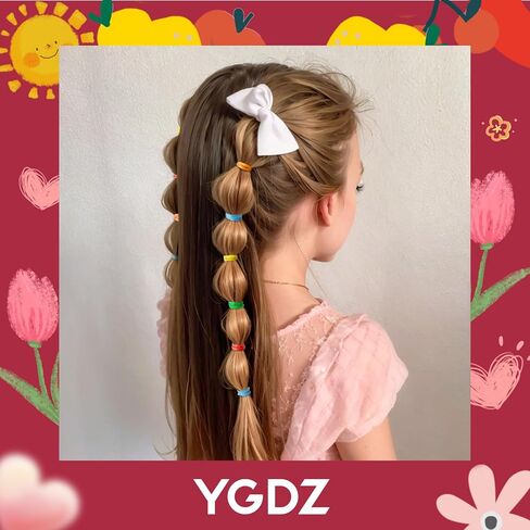 YGDZ Elastic Hair Bands, 5 Colors 600 pcs Hair Ties, Mini Hair Rubber Bands, Elastic Hair Ties for Girl, Ponytail Holders, Hair Accessories for Men, Women, Toddler, Neutral Colors in Saudi Arabia