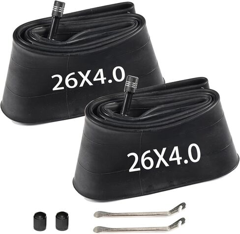 أنبوب إطارات الدراجة السميكة مقاس 26 × 4.0، أنبوب داخلي بديل مقاس 26 بوصة مع صمام AV 32 مم متوافق مع الدراجة الجبلية E Fat Bike مقاس 26 × 3.50 26 × 3.60 26 × 3.80 26 × 4.0 أنابيب دراجة كهربائية in Kuwait