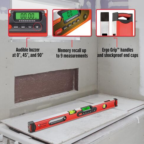 Kapro - 985D Digiman Magnetic Digital Level - 48-Inch - For Leveling and Measuring - Features Plumb Site, Ergonomic Handle, and Carrying Case in Saudi Arabia