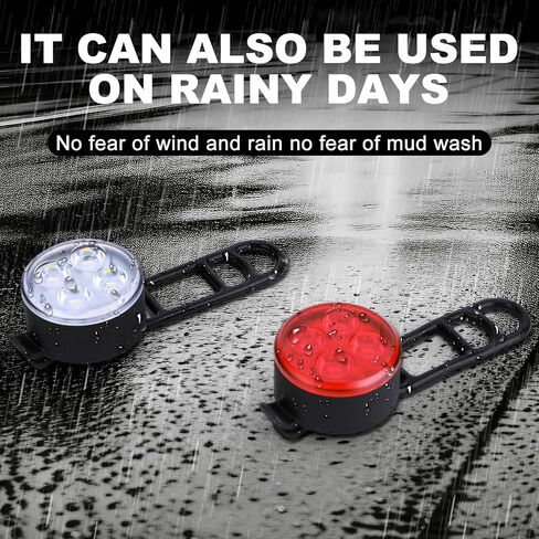 أضواء الدراجة - مجموعة مصابيح الدراجة القابلة لإعادة الشحن، مصابيح LED فائقة السطوع للدراجة الأمامية والخلفية 4 أوضاع إضاءة مقاومة للماء، سهلة التركيب لركوب الدراجات الجبلية (عبوة من قطعتين) in Kuwait