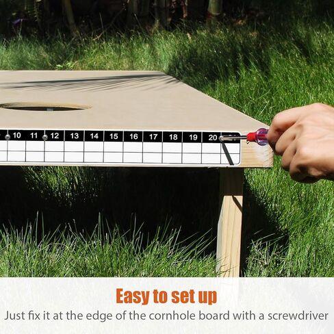 Corn Hole Game Magnetic Scoreboard with Round Flat Washer, Durable Scoreboard, Easy to Install Keep Track of The Score, White & Black in Saudi Arabia