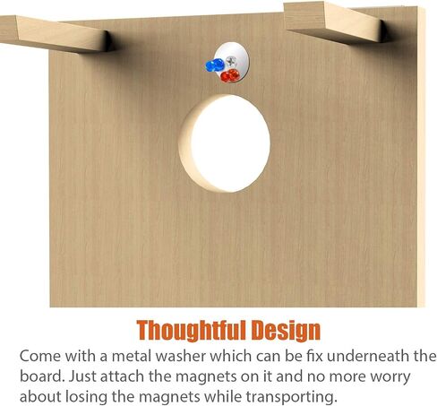 Corn Hole Game Magnetic Scoreboard with Round Flat Washer, Durable Scoreboard, Easy to Install Keep Track of The Score, White & Black in Saudi Arabia