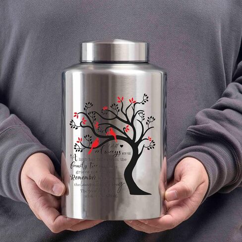 الجرار التذكارية لحرق الجثث لرماد الإنسان، الذكور البالغين، الجرار المزخرفة للرجال والنساء، كبيرة تحمل ما يصل إلى 220 رطل، جنازة الذاكرة، الجرار الحمراء للدفن، الجرار للطيور الحمراء للرماد البشري (شجرة الكرادلة) in Kuwait