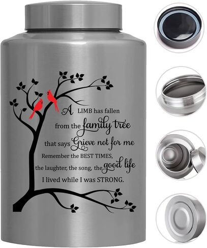 الجرار التذكارية لحرق الجثث لرماد الإنسان، الذكور البالغين، الجرار المزخرفة للرجال والنساء، كبيرة تحمل ما يصل إلى 220 رطل، جنازة الذاكرة، الجرار الحمراء للدفن، الجرار للطيور الحمراء للرماد البشري (شجرة الكرادلة) in Kuwait