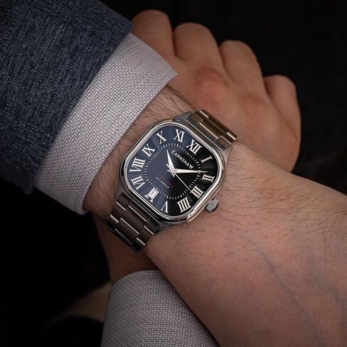 Thomas Earnshaw Coussin Men's Automatic 39mm Watch with Genuine Leather Strap ES-8284 in Saudi Arabia